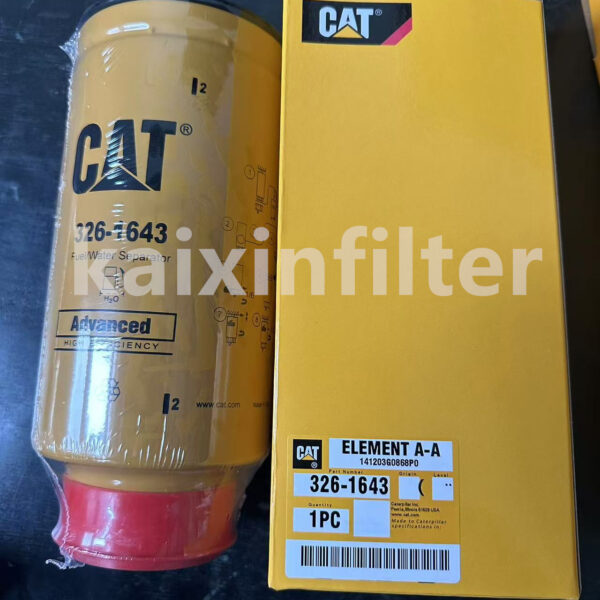 3261643 Caterpillar fuel filter with high efficiency and durability 326-1643